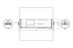 REZERVOR AER SISTEM COMPRESOR PE AUTOMOTIVE 296.100-80A - Piesa auto compatibila cu mai multe marci