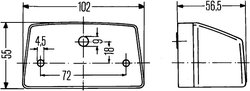 ILUMINARE NUMAR CIRCULATIE HELLA 2KA 003 389-061 - Compatibil cu CASE IH, DEUTZ-FAHR, FENDT, INTERNATIONAL HARV., JOHN DEERE, ME