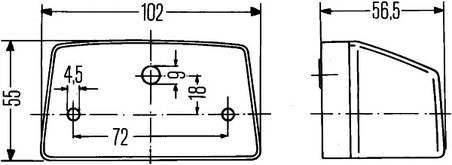 ILUMINARE NUMAR CIRCULATIE HELLA 2KA 003 389-061 - Compatibil cu CASE IH, DEUTZ-FAHR, FENDT, INTERNATIONAL HARV., JOHN DEERE, ME