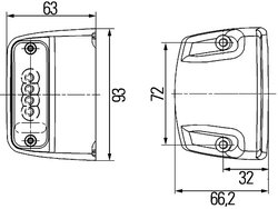 Iluminare numar circulatie HELLA 2KA 010 278-021