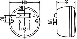 Lumina ceata spate HELLA 2NE 001 423-011