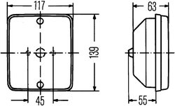 LUMINA CEATA SPATE HELLA 2NE 003 236-008 - Piesa auto compatibila cu mai multe marci