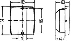 LUMINA CEATA SPATE HELLA 2NE 003 236-301 - Compatibil cu MERCEDES-BENZ