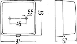 LUMINA CEATA SPATE HELLA 2NE 003 315-011 - Piesa auto compatibila cu mai multe marci