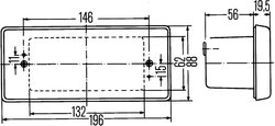 Lumina ceata spate HELLA 2NE 003 734-091