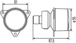 LUMINA CEATA SPATE HELLA 2NE 008 221-037 - Piesa auto compatibila cu mai multe marci