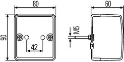 LUMINA CEATA SPATE HELLA 2NE 996 012-021 - Piesa auto compatibila cu mai multe marci