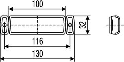 Lampa laterala HELLA 2PS 008 645-981