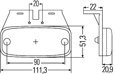 LAMPA LATERALA HELLA 2PS 345 600-071 - Piesa auto compatibila cu mai multe marci