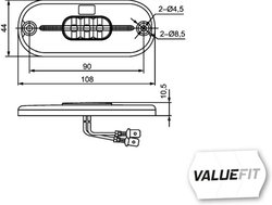 Lampa laterala HELLA 2PS 357 009-101