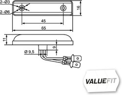 Lampa laterala HELLA 2PS 357 010-001