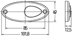 Lampa laterala HELLA 2PS 964 295-061
