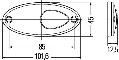 Lampa laterala HELLA 2PS 964 295-071
