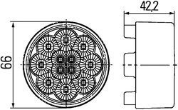 STOP SPATE HELLA 2SB 009 001-501 - Piesa auto compatibila cu mai multe marci