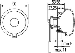 STOP SPATE HELLA 2SB 965 039-131 - Piesa auto compatibila cu mai multe marci