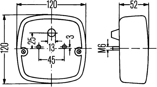 STOP SPATE HELLA 2SD 002 514-161 - Piesa auto compatibila cu mai multe marci
