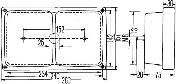 STOP SPATE HELLA 2SD 004 431-011 - Piesa auto compatibila cu mai multe marci