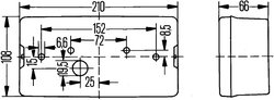 STOP SPATE HELLA 2SD 006 040-161 - Piesa auto compatibila cu mai multe marci
