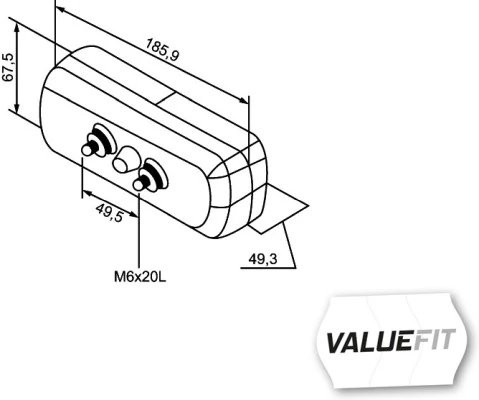 STOP SPATE HELLA 2SD 357 033-001 - Piesa auto compatibila cu mai multe marci