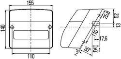 STOP SPATE HELLA 2SD 996 030-021 - Piesa auto compatibila cu mai multe marci