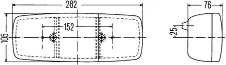 STOP SPATE HELLA 2SE 001 699-071 - Compatibil cu IVECO, MAGIRUS-DEUTZ, MERCEDES-BENZ