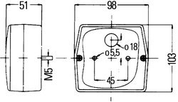 STOP SPATE HELLA 2SE 998 530-061 - Piesa auto compatibila cu mai multe marci
