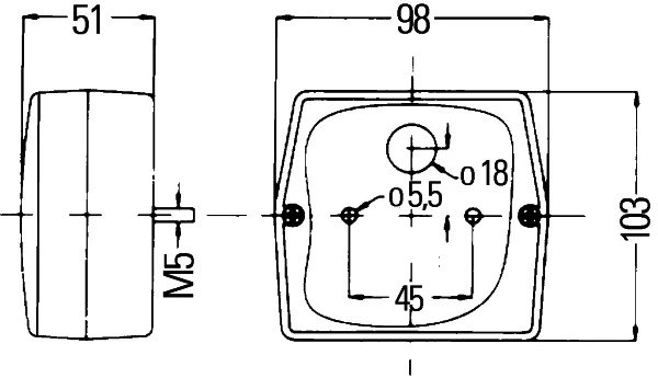 STOP SPATE HELLA 2SE 998 530-061 - Piesa auto compatibila cu mai multe marci
