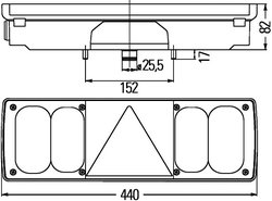 STOP SPATE HELLA 2VP 340 450-441 - Piesa auto compatibila cu mai multe marci