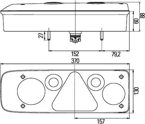 STOP SPATE HELLA 2VP 340 940-101 - Piesa auto compatibila cu mai multe marci