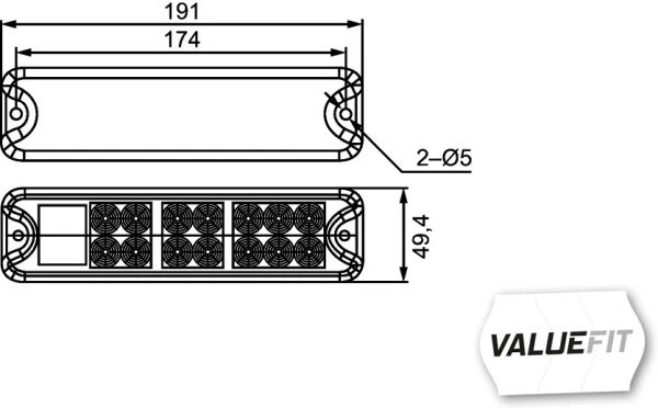STOP SPATE HELLA 2VP 357 021-011 - Piesa auto compatibila cu mai multe marci