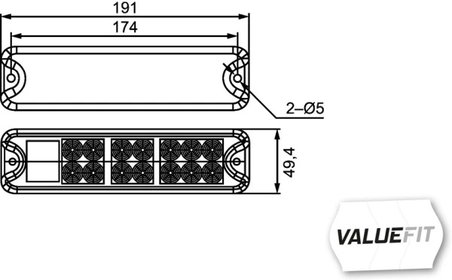 STOP SPATE HELLA 2VP 357 021-011 - Piesa auto compatibila cu mai multe marci