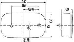 STOP SPATE HELLA 2VP 998 232-301 - Piesa auto compatibila cu mai multe marci
