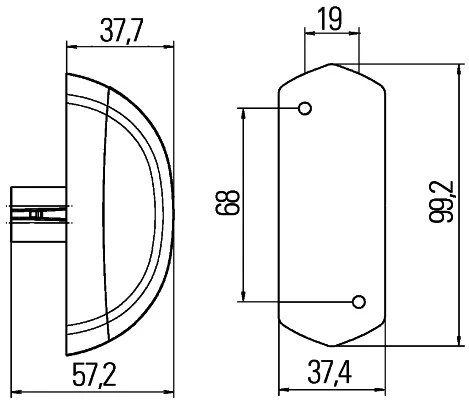 LUMINCA DE CLARIFICARE HELLA 2XS 205 020-001 - Piesa auto compatibila cu mai multe marci