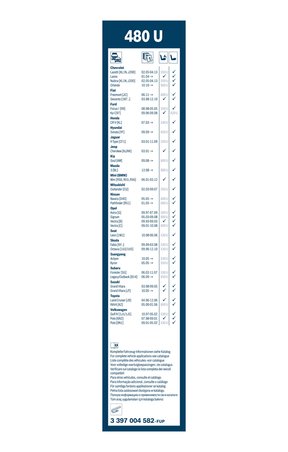 Lamela stergator BOSCH 3 397 004 582