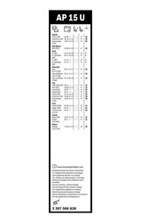 Lamela stergator BOSCH 3 397 006 828