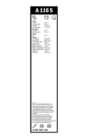 LAMELA STERGATOR BOSCH 3 397 007 116 - Compatibil cu CITROEN, DS, PEUGEOT, RENAULT
