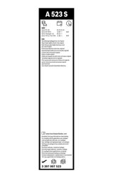 Lamela stergator BOSCH 3 397 007 523