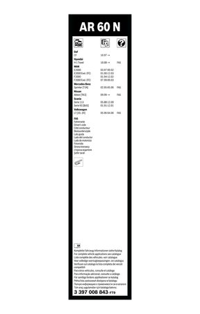 Lamela stergator BOSCH 3 397 008 843