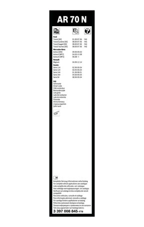 LAMELA STERGATOR BOSCH 3 397 008 845 - Compatibil cu AUDI, CITROEN, FIAT, FORD, FORD AUSTRALIA, HYUNDAI, KIA, MERCEDES-BENZ, MIT