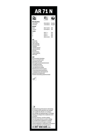 LAMELA STERGATOR BOSCH 3 397 008 849 - Compatibil cu KIA, MERCEDES-BENZ, RENAULT TRUCKS, SCANIA