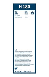Lamela stergator BOSCH 3 397 011 963