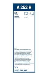 Lamela stergator BOSCH 3 397 016 826