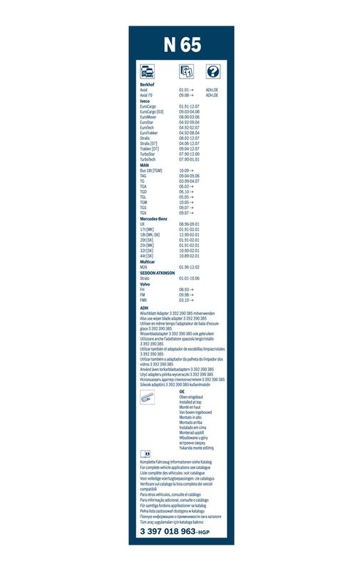 LAMELA STERGATOR BOSCH 3 397 018 963 - Compatibil cu BOVA, DENNIS, IVECO, LOTUS, MAN, MERCEDES-BENZ, MULTICAR, SUBARU, VOLVO