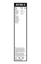 Lamela stergator BOSCH 3 397 118 991