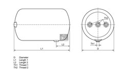 REZERVOR AER SISTEM COMPRESOR DT SPARE PARTS 3.70123 - Compatibil cu MAN