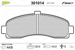 SET PLACUTE FRANA VALEO 301014 - Compatibil cu NISSAN