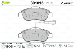 Set placute frana Valeo 301015
