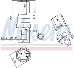Comutator presiune aer conditionat Nissens 301029