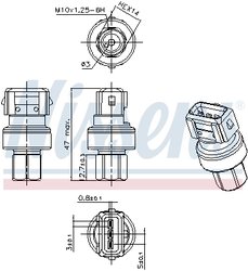 COMUTATOR PRESIUNE AER CONDITIONAT NISSENS 301068 - Compatibil cu VOLVO