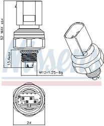 COMUTATOR PRESIUNE AER CONDITIONAT NISSENS 301145 - Compatibil cu HYUNDAI